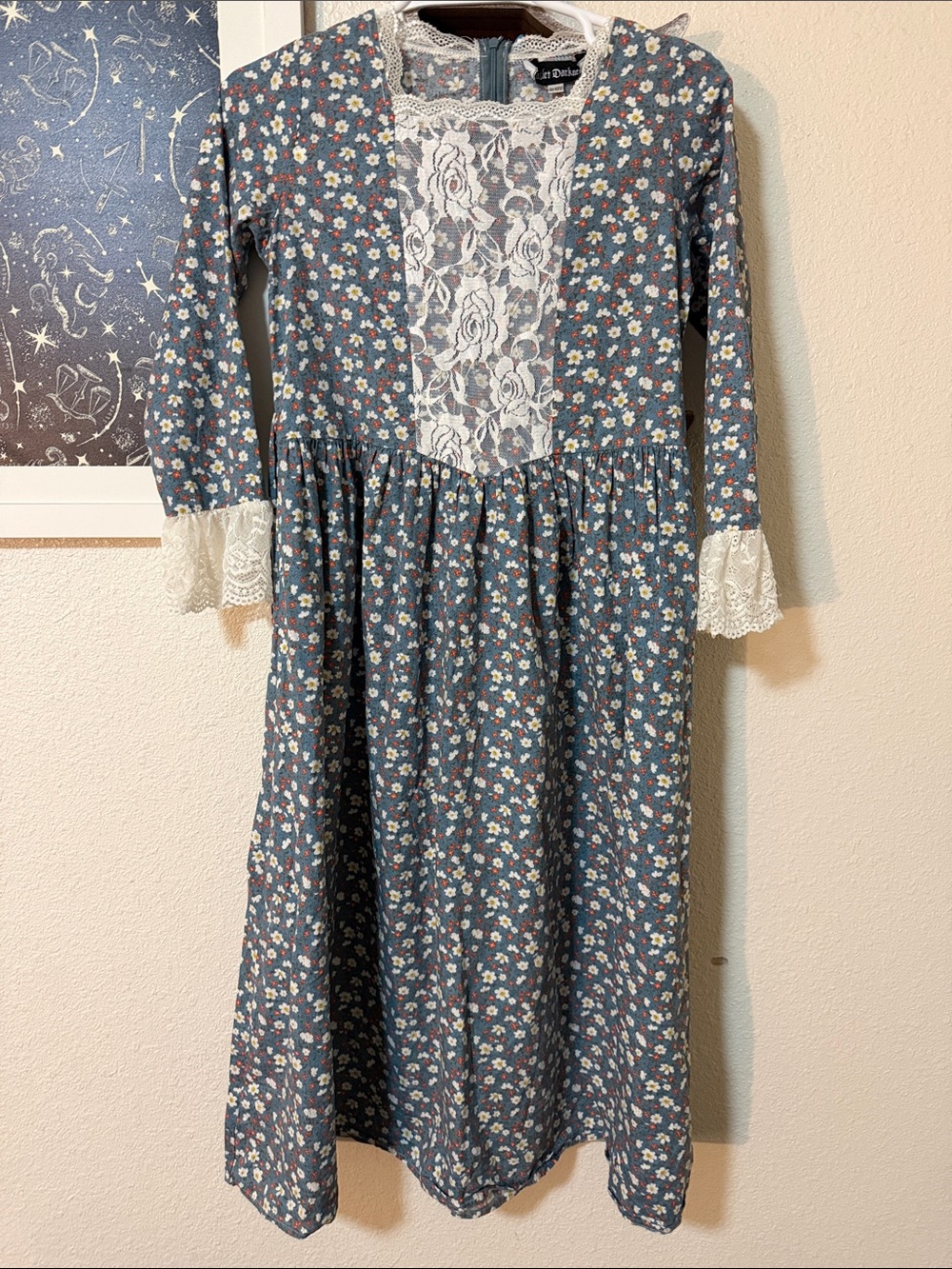 Scarlet Darkness Floral Prairie Pioneer Dress Girl's Size 12-13